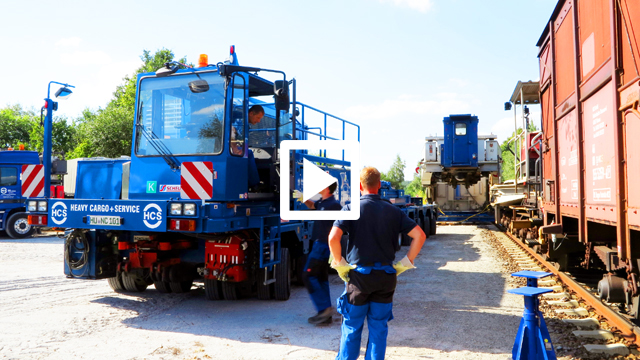 Zeitraffer Bautzen Intermodaler Schwertransport