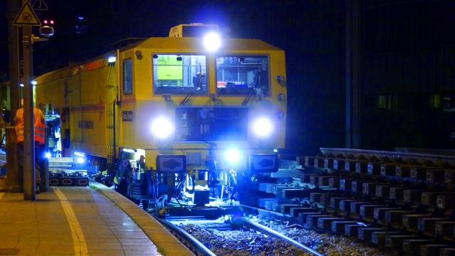 Zeitraffer Stopfmaschine Stopfmaschine